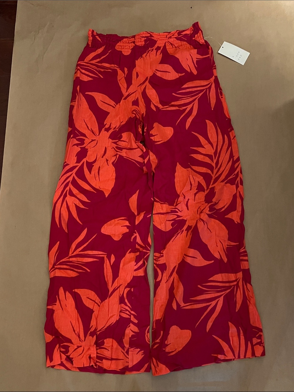 a new day Red and Orange Floral Wide-Leg Pants